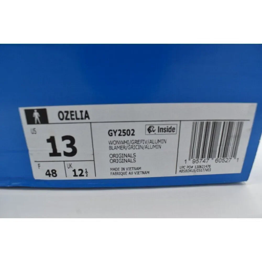Adidas Originals Mens Size 13 Ozelia Low Wonder White‎ Grey Sneakers Shoes